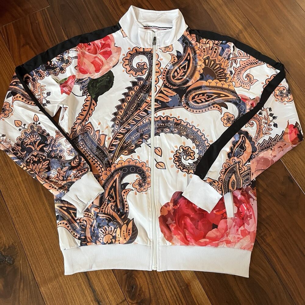 IMP Imperious Paisley Zip Bomber Jacket Size XL